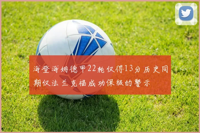 海登海姆德甲22轮仅得13分历史同期仅法兰克福成功保级的警示